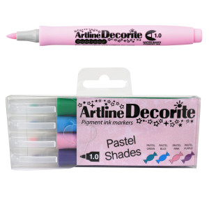 EXPO 156 MARCATORE DECORITE PUNTA TONDA COLORI ASSORTITI ARTLINE COD. A AMM-EDF-1/D