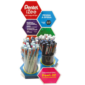 EXPO 36 PENNE A SFERA IZEE 4 COLORI PENTEL COD. 0022377