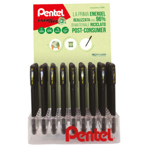 EXPO 48 ROLLER C/CAPPUCCIO ENERGEL RECYCOLOGY COLORI ASSORTITI PENTEL COD. 0022381