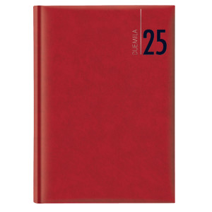 AGENDA GIORNALIERA 2026 DIM.14,5X20,5CM COP. IN CARTA IMBOTTITA ROSSO COD. 9101XMT08