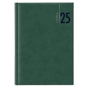 AGENDA GIORNALIERA 2025 DIM.17X24CM COP. IN CARTA IMBOTTITA VERDE COD. 9111XMT04