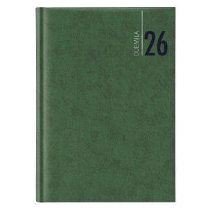 AGENDA GIORNALIERA 2025 DIM.17X24CM COP. IN CARTA IMBOTTITA VERDE COD. 9111XMT04