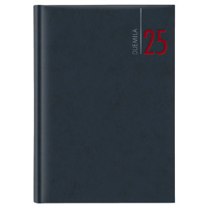 AGENDA GIORNALIERA 2026 DIM.17X24CM COP. IN CARTA IMBOTTITA BLU COD. 9111XMT12