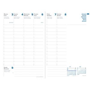 AGENDA SETTIMANALE MINISTRO 16X24CM EQUOLOGY NERO 2026 QUO VADIS COD. 015875Q