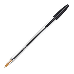 SCATOLA 10 PENNE SFERA CRISTAL ORIGINAL PUNTA 1,0MM NERO BIC COD. 516353 CONFEZIONE DA 10