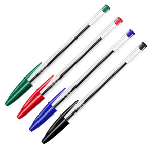 SCATOLA 10 PENNE SFERA CRISTAL ORIGINAL PUNTA 1,0MM COLORI ASSORTITI BIC COD. 516354 CONFEZIONE DA 10