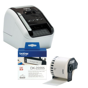BUNDLE BROTHER ETICHETTATRICE QL-800 CON TRE 3  NASTRI DK22205 COD. QL800UA1