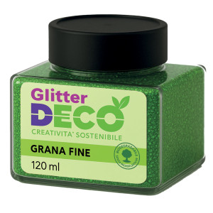 GLITTER BIO GRANA FINE FLACONE 120ML VERDE DECO COD. 13398/05