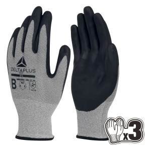 PACK 3 PAIA DI GUANTI ANTITAGLIO VENICUTB07 TG.08 GRIGIO COD. VECUTB07GRG308