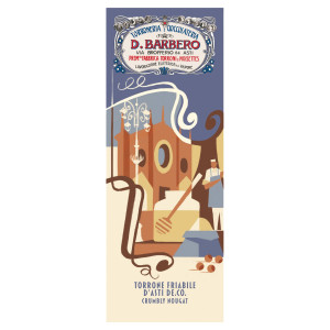 TAVOLETTA TORRONE FRIABILE CON NOCCIOLE IGP 150GR IN ASTUCCIO BARBERO COD. 1002LN
