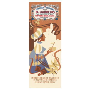 TAVOLETTA TORRONE FRIABILE RICOPERTO DI CIOCCOLATO 170GR IN ASTUCCIO BARBERO COD. 3003LN