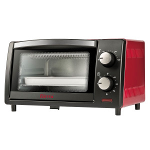 FORNO ELETTRICO VENTILATO 10L 800W NERO/ROSSO GIRMI COD. FE1000