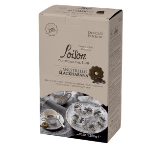 DISPENSER 200 BISCOTTI CANESTRELLO BLACKHABANA 1250GR LOISON COD. 1006SD
