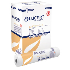 LENZUOLINO MEDICO IN ROTOLO EASY 250 WHITE 53CMX50M BIANCO LUCART COD. 870091J