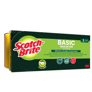 PACK 3 SPUGNE ABRASIVE BASIC SALVADITA SCOTCH BRITEÂ® COD. 7100360083