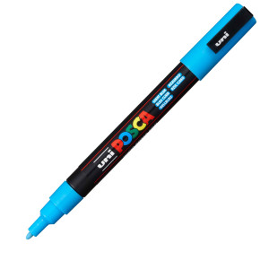 MARCATORE UNI POSCA PC3M P.FINE 0,9-1,3MM AZZURRO UNI MITSUBISHI COD. M PC3M AZ