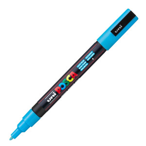 MARCATORE UNI POSCA PC3M P.FINE 0,9-1,3MM AZZURRO UNI MITSUBISHI COD. M PC3M AZ
