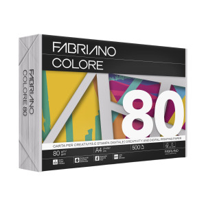 CARTA FABRIANO COLORE A4 80GR 500FG COL.TENUE GRIGIO COD. 75821297
