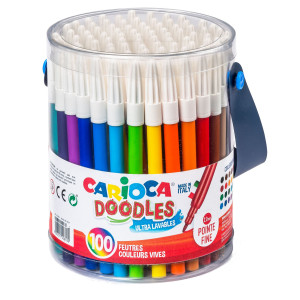 BARATTOLO 100 PENNARELLI FINE JOY COLORI ASSORTITI CARIOCA COD. 43176