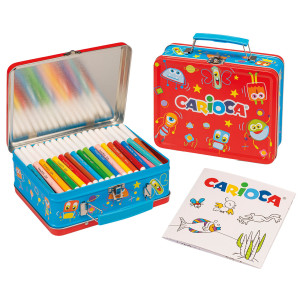 VALIGETTA 80 PENNARELLI + ALBUM DA COLORARE CARIOCA COD. 42501