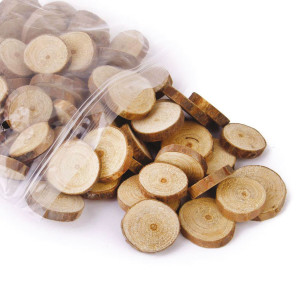 BUSTA 100 FETTINE DI LEGNO NATURALE ART.TT101