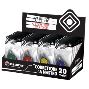 CORRETTORE A NASTRO 20 METRI 5MMX20MT INVOLUCRO COLORI ASSORTITI OSAMA COD. OW 10148