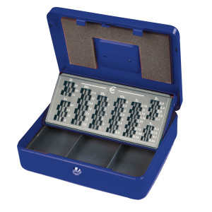 CASSETTA PORTAVALORI EUROPA 30X24X9CM BLU COD. 2553/4A