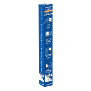ROTOLO 25FG ELETTROSTATICI 60X80CM BIANCO LUCIDO MAGIC CHART LEGAMASTER COD. 159100