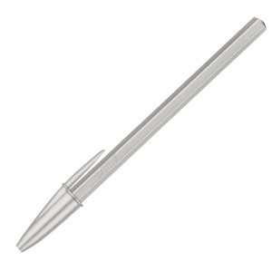SCATOLA 20 PENNA SFERA CRISTAL GLACE' FUSTO ARGENTO 1.0MM BICÂ® COD. 302533