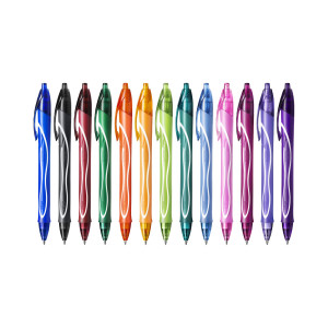 EXPO 102 PZ PENNA SFERA INTENSITY GEL QUICK DRY COLORI ASSORTITI BIC COD. 520818