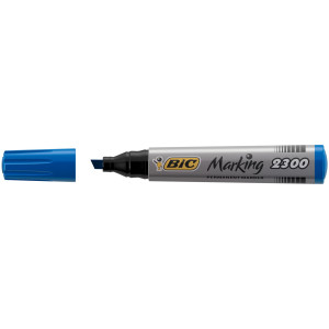 SCATOLA 12 MARCATORI 2300 BLU P.SCALPELLO PERMANENTE BIC COD. 8209253