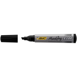 SCATOLA 12 MARCATORI 2300 NERO P.SCALPELLO PERMANENTE BIC COD. 8209263