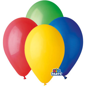 BUSTA 16 PALLONCINI IN LATTICE D26CM COLORI ASSORTITI BIG PARTY COD. 71125