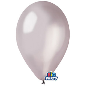 BUSTA 12 PALLONCINI IN LATTICE D26CM METAL ARGENTO BIG PARTY COD. 71127
