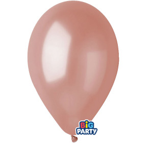 BUSTA 12 PALLONCINI IN LATTICE D26CM METAL ROSA GOLD BIG PARTY COD. 71128