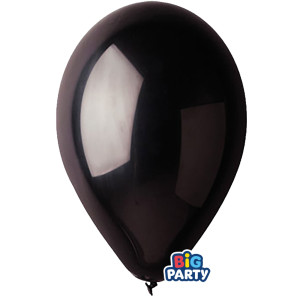 BUSTA 10 PALLONCINI IN LATTICE D30CM NERO BIG PARTY COD. 71140