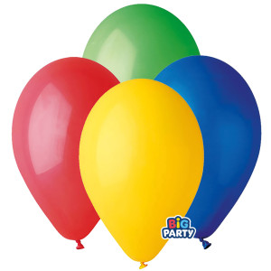 BUSTA 10 PALLONCINI IN LATTICE D30CM COLORI ASSORTITI BIG PARTY COD. 71141
