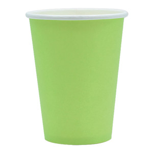 25 BICCHIERI 250CC ECOCOLOR BIODEGRADABILE VERDE MELA BIG PARTY COD. 74083
