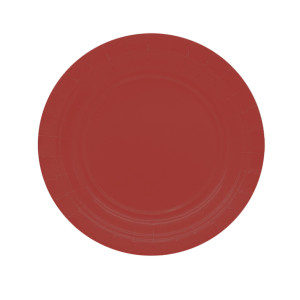 25 PIATTI PIANI D18CM ECOCOLOR BIODEGRADABILE ROSSO INTENSO BIG PARTY COD. 75889