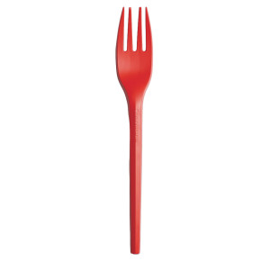 20 FORCHETTE MONOUSO ECOCOLOR IN CPLA 16CM ROSSO BIG PARTY COD. 76387