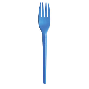 20 FORCHETTE MONOUSO ECOCOLOR IN CPLA 16CM BLU BIG PARTY COD. 76390