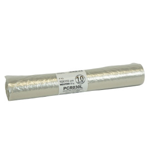 10 SACCHI RIFIUTI PCR 110L 72X110CM 30GR NEUTRO BIO EXTRUSION COD. PCR030L