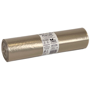 8 SACCHI RIFIUTI PCR 240L 120X140CM 125GR NEUTRO BIO EXTRUSION COD. PCR125L