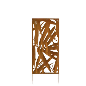 PANNELLO DECORATIVO IN ACCIAIO CORTEN 50X100CM VERDEMAX COD. 8584