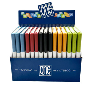 DISPLAY 15 TACCUINI ONE COLOR 64PAG. A6 CARTA 70GR COLORI ASSORTITI BLASETTI COD. 8742