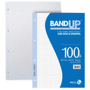 RICAMBI FORATI RINFORZATI BANDUP A4 100GR 40FG 4MM BM COD. 0111977