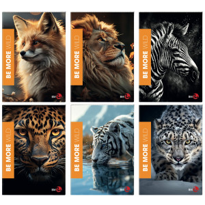 MAXIQUADERNO A4 36FG+2 100GR 1RIGO WILD BE MORE BM COD. 0120565 CONFEZIONE DA 10