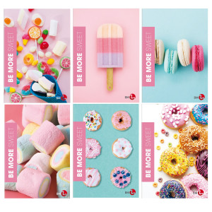 MAXIQUADERNO A4 36FG+2 100GR RIGO DI 3A SWEET BE MORE BM COD. 0122271 CONFEZIONE DA 10