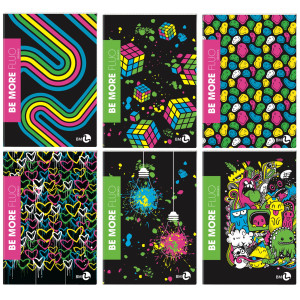 MAXIQUADERNO A4 36FG+2 100GR 1 RIGO BE MORE FLUO BM COD. 0122549 CONFEZIONE DA 10