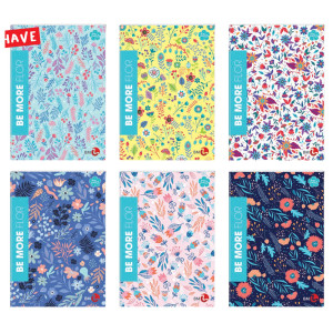 MAXIQUADERNO ALTA FOGLIAZIONE A4 48FG+2 100GR 1 RIGO BE MORE FLOR BM COD. 0123261 CONFEZIONE DA 10